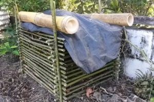 bamboo compost bins, bamboo
